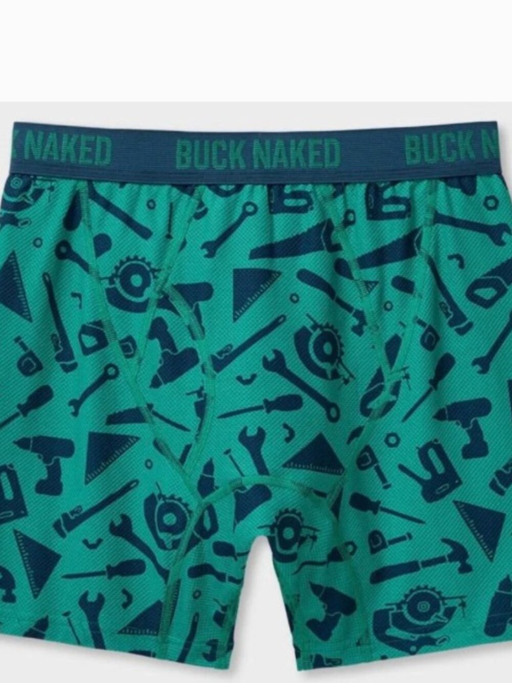 Duluth Trading Co. Buck Naked Underwear Teal & Navy Tool Pattern NIP NEW sz XL